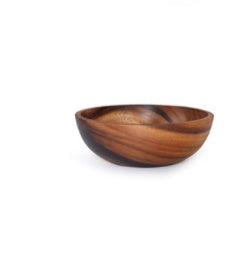 Natural Wooden Fruit & Salad Serving Bowl | Handcrafted Rustic Kitchen & Dining Tableware