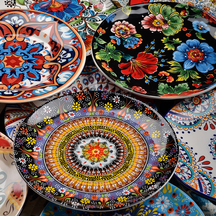 Discover the Beauty of Bohemian Underglaze Ceramic Dinnerware Set