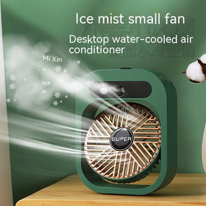Stay Cool and Comfortable with Our USB Rechargeable Desk Misting Air Cooling Fan