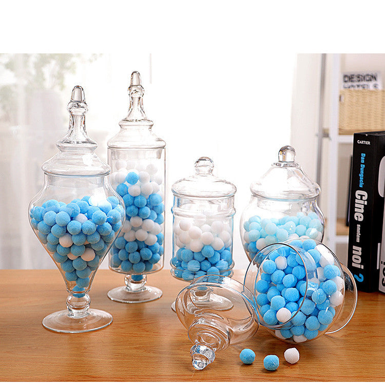 Elevate Your Home Aesthetic with Our Clear Glass Candy Storage Jar
