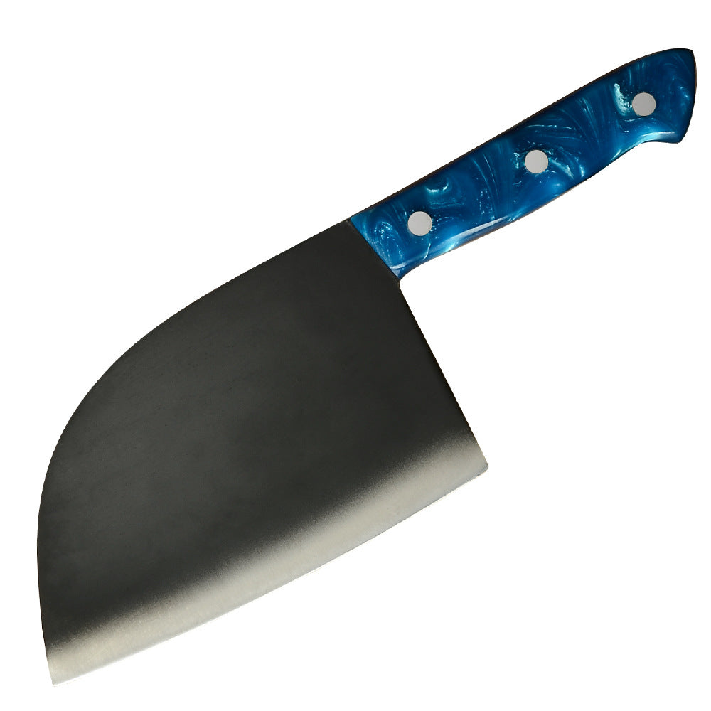 Forged Stainless Steel Blue Handle Kitchen Chopping Knife