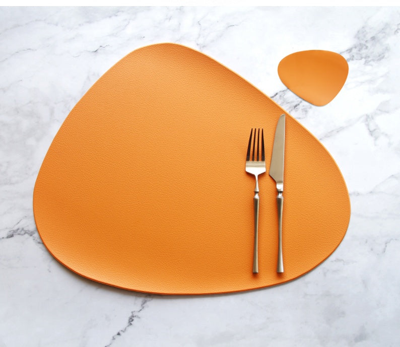 Leather Heat Insulation Placemat Home Dining Decor