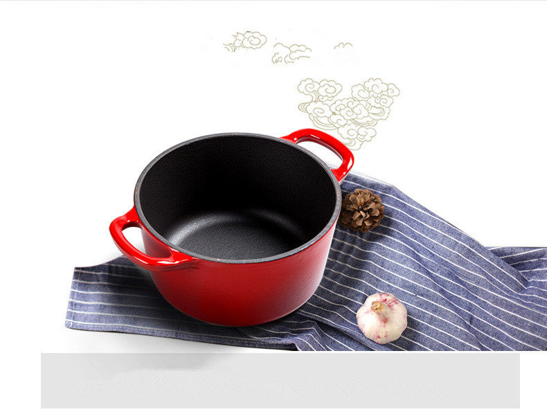 Enamel Cast Iron Stock Pot And Stew Cooking Pot