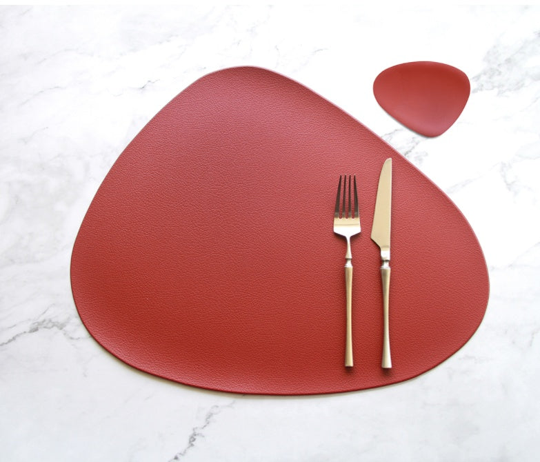 Leather Heat Insulation Placemat Home Dining Decor