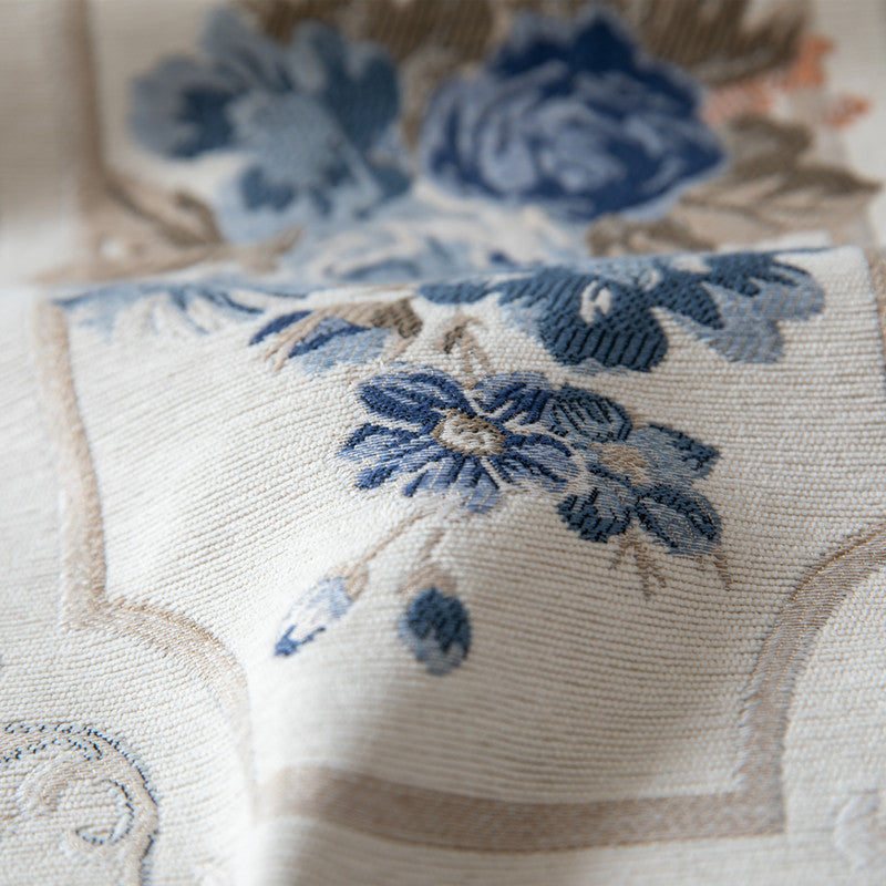 Chenille Tassel Polyester Table Runner Custom Home Decor