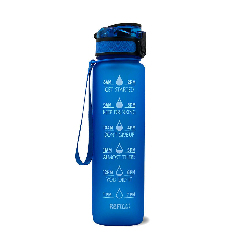 0.3 gal Tritan Water Bottle Time Marker Motivational Leakproof Cycling Bottle