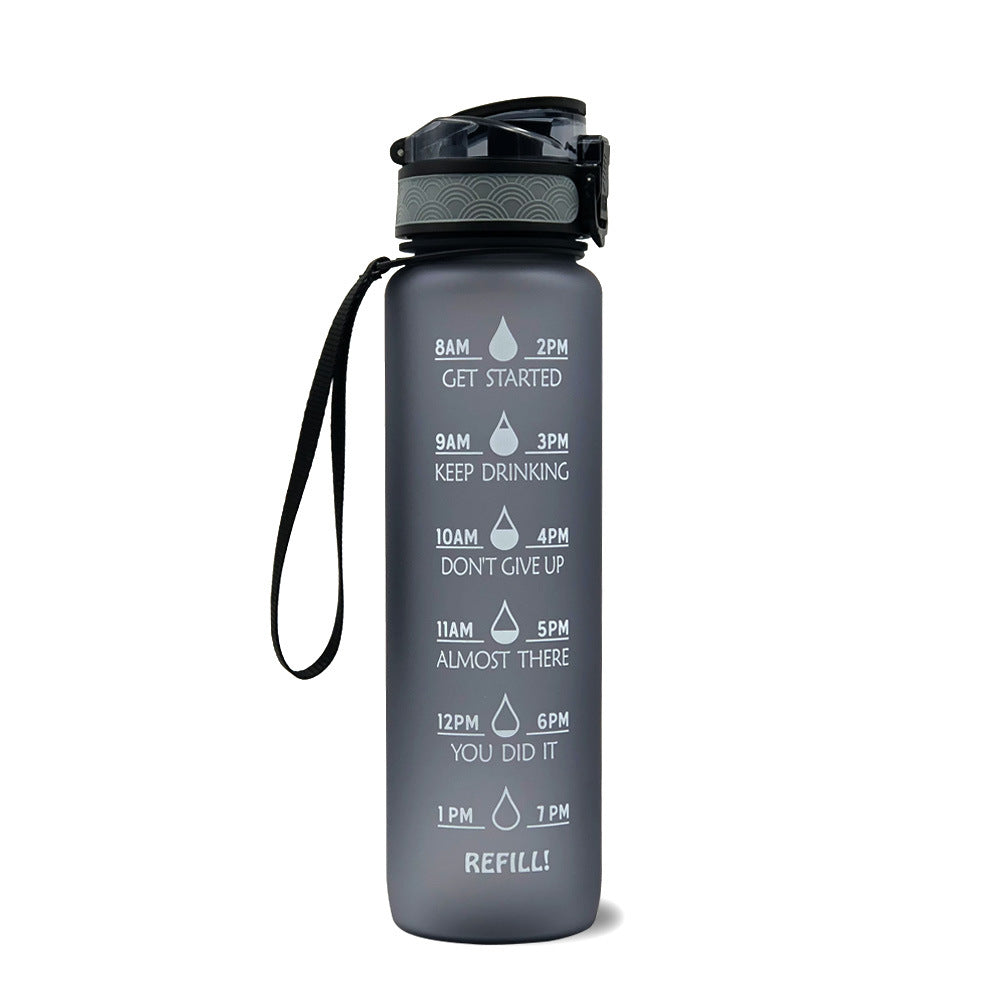 0.3 gal Tritan Water Bottle Time Marker Motivational Leakproof Cycling Bottle