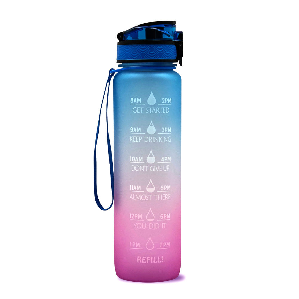 0.3 gal Tritan Water Bottle Time Marker Motivational Leakproof Cycling Bottle