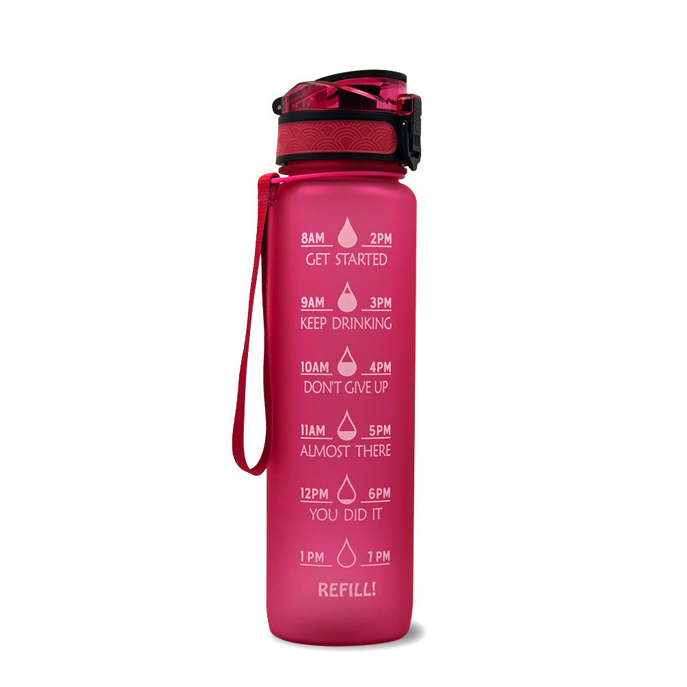 0.3 gal Tritan Water Bottle Time Marker Motivational Leakproof Cycling Bottle