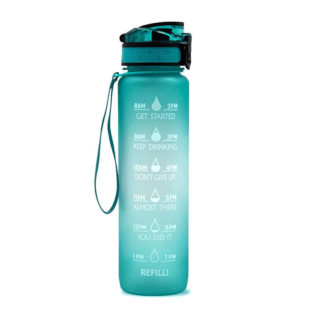 0.3 gal Tritan Water Bottle Time Marker Motivational Leakproof Cycling Bottle