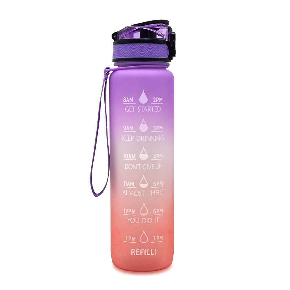 0.3 gal Tritan Water Bottle Time Marker Motivational Leakproof Cycling Bottle