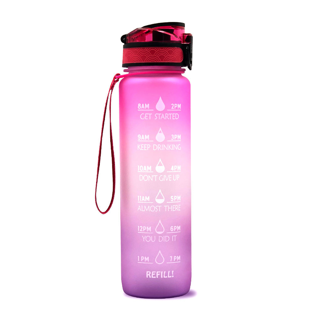 0.3 gal Tritan Water Bottle Time Marker Motivational Leakproof Cycling Bottle