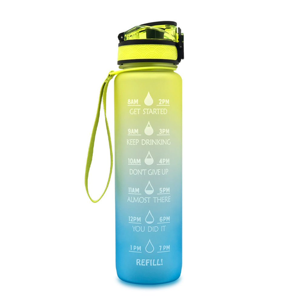 0.3 gal Tritan Water Bottle Time Marker Motivational Leakproof Cycling Bottle