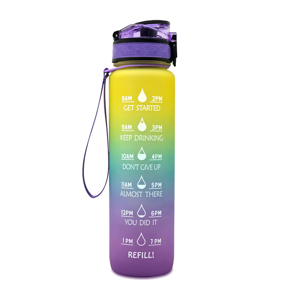 0.3 gal Tritan Water Bottle Time Marker Motivational Leakproof Cycling Bottle