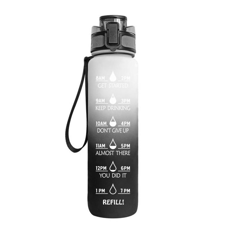 0.3 gal Tritan Water Bottle Time Marker Motivational Leakproof Cycling Bottle
