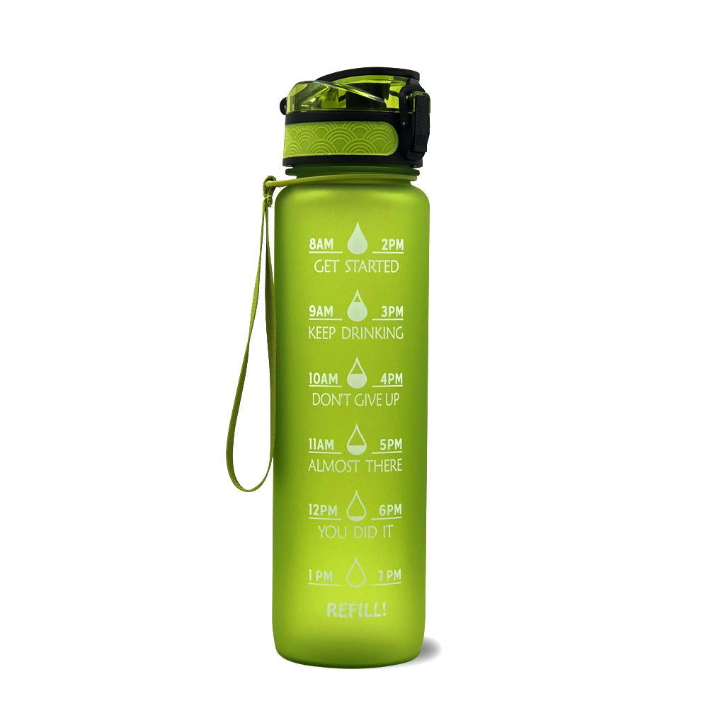 0.3 gal Tritan Water Bottle Time Marker Motivational Leakproof Cycling Bottle