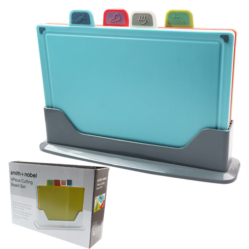 Four Piece Thickened PP Plastic Kitchen Cutting Board Set