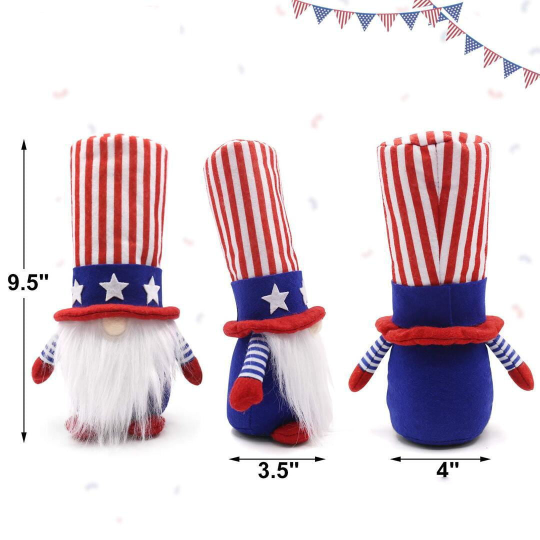 Patriotic Gnome Veterans Day Decor Uncle Sam Style Ornament
