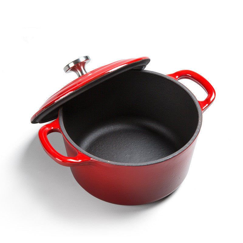 Enamel Cast Iron Stock Pot And Stew Cooking Pot