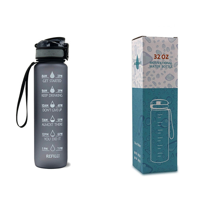 0.3 gal Tritan Water Bottle Time Marker Motivational Leakproof Cycling Bottle
