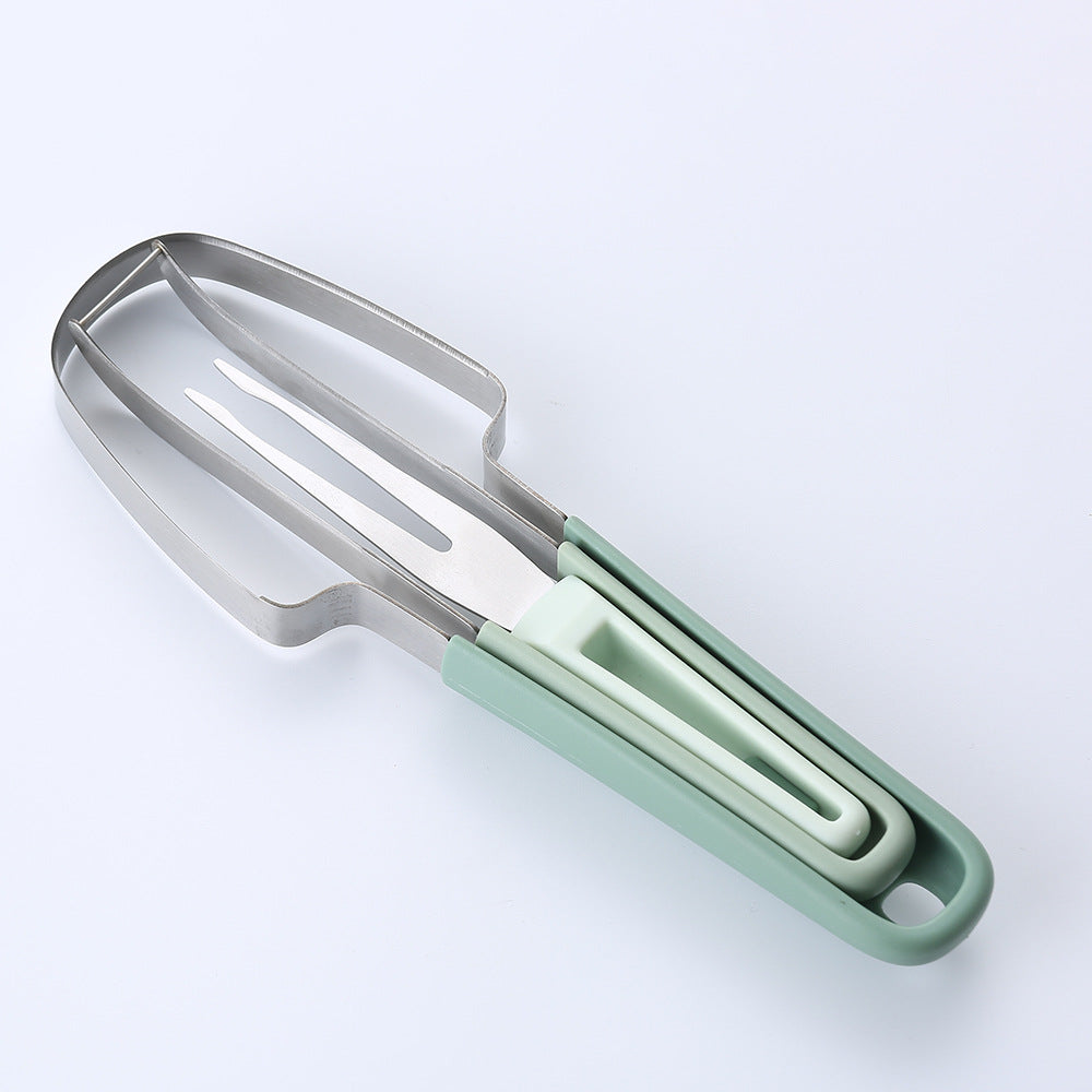 Three In One Stainless Steel Fruit Cutting Kitchen Tool