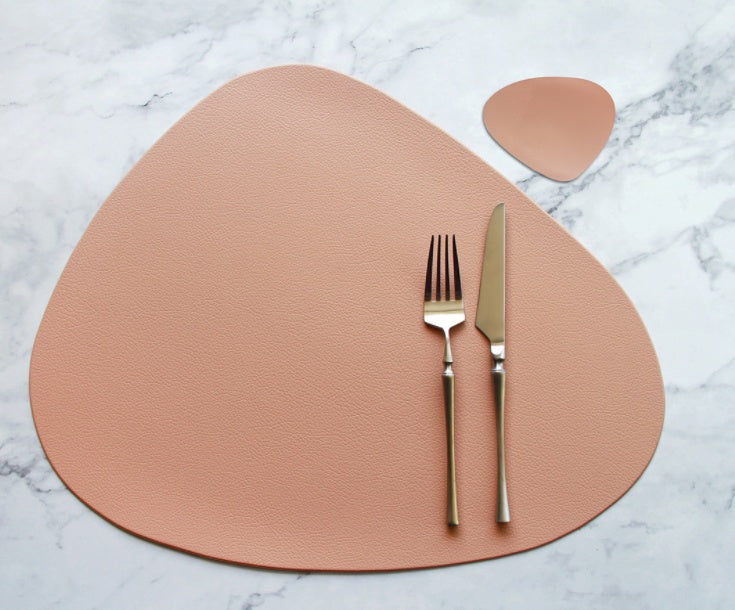 Leather Heat Insulation Placemat Home Dining Decor