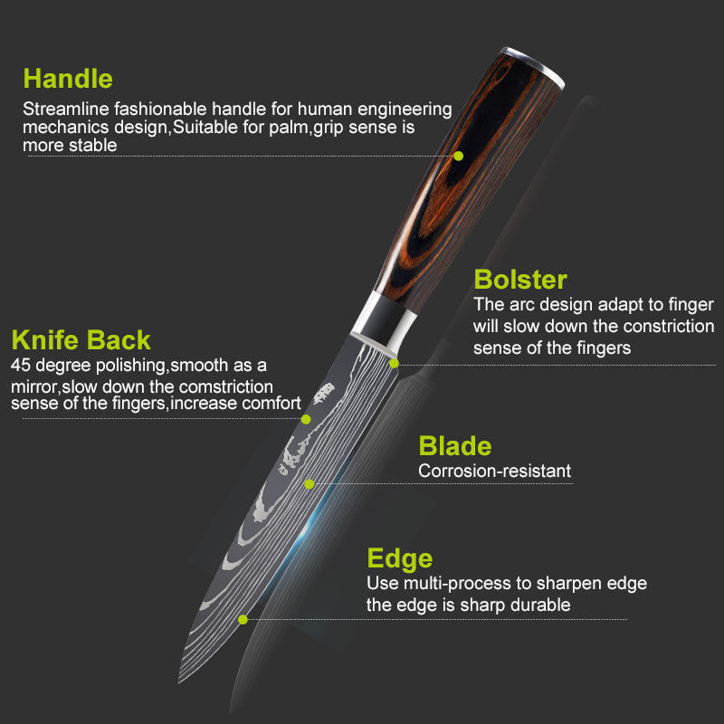 Chef Kitchen Cleaver Slicing Knives Set