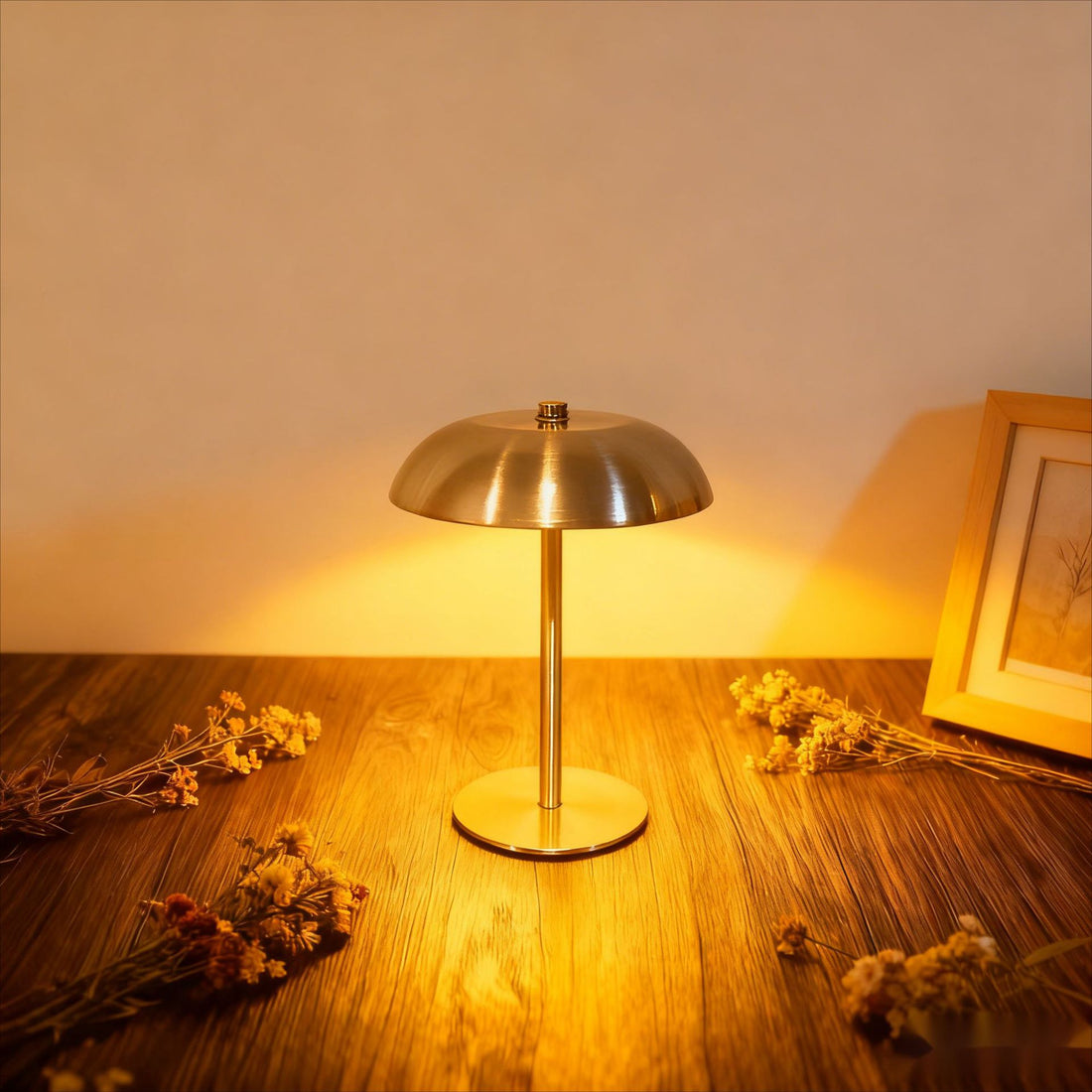 Iron Mushroom Table Lamp Bedroom Dining Room Decor