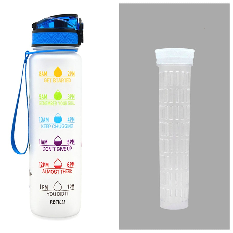 0.3 gal Tritan Water Bottle Time Marker Motivational Leakproof Cycling Bottle