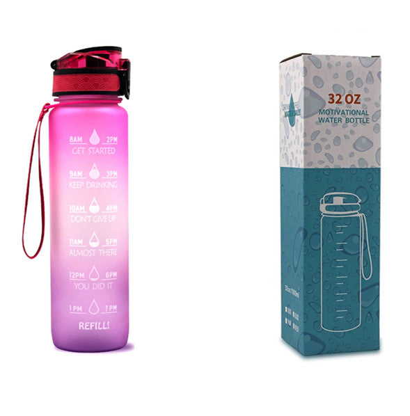 0.3 gal Tritan Water Bottle Time Marker Motivational Leakproof Cycling Bottle