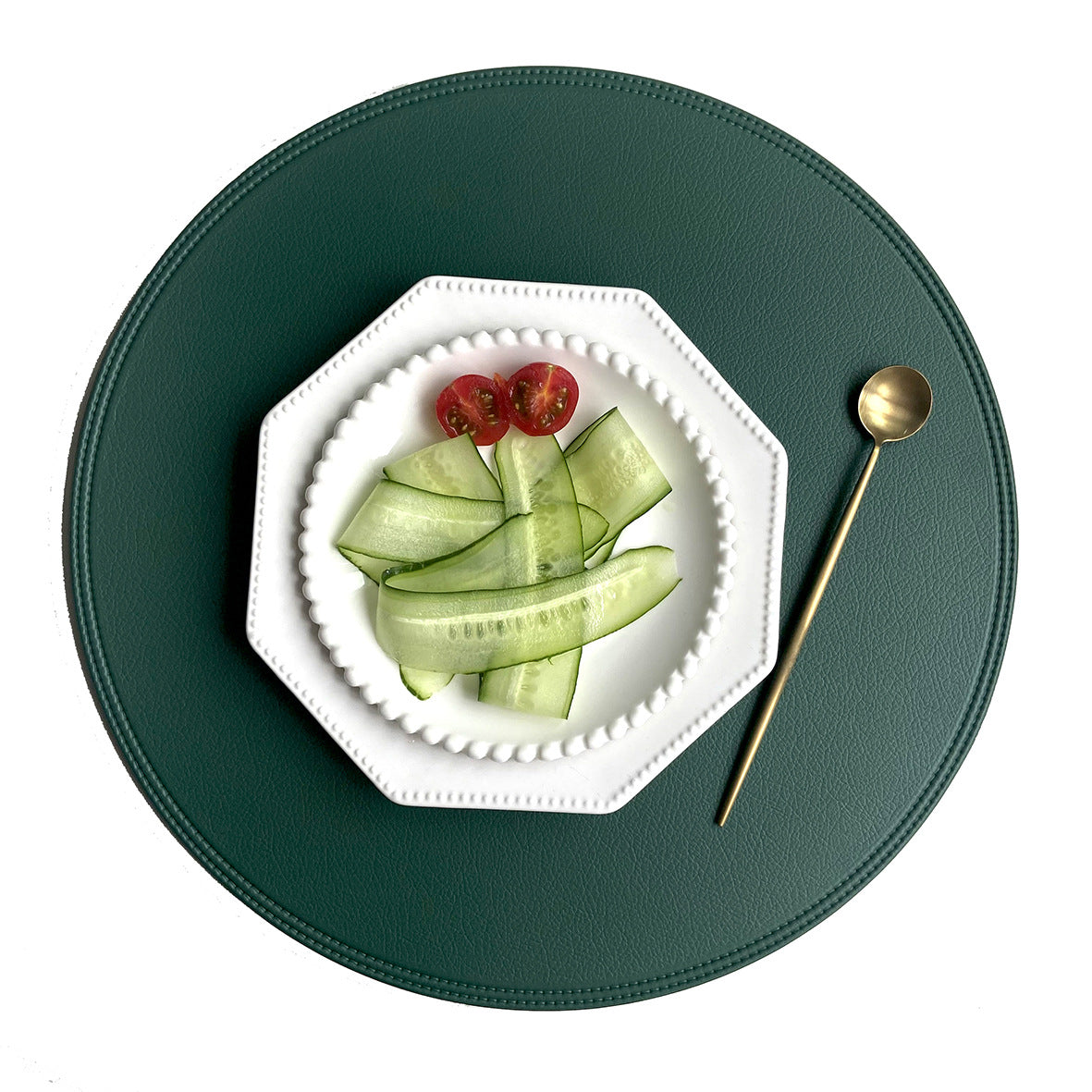 Imitation Leather Heat Insulation Placemats Western Dining Set
