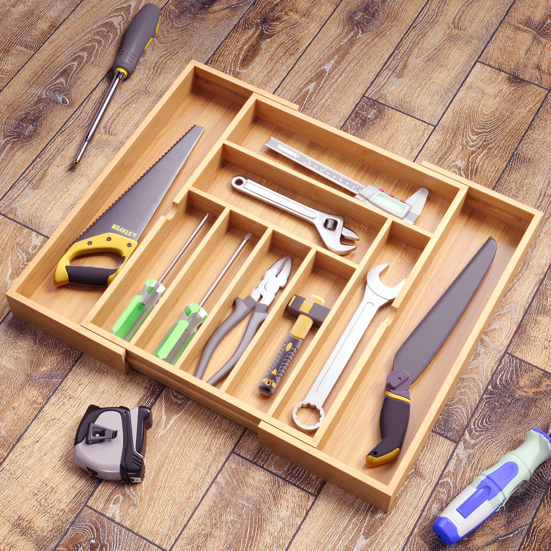 Retractable Pull-Out Kitchen Utensil And Bedside Organizer