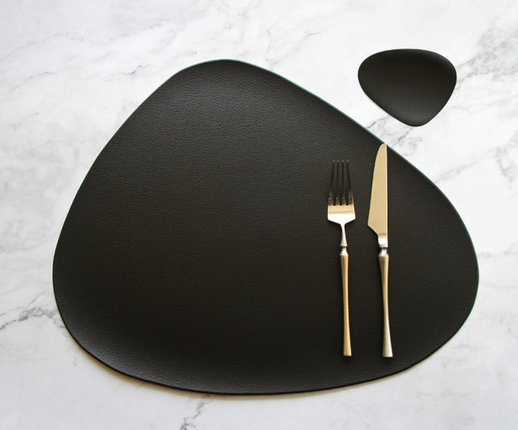 Leather Heat Insulation Placemat Home Dining Decor