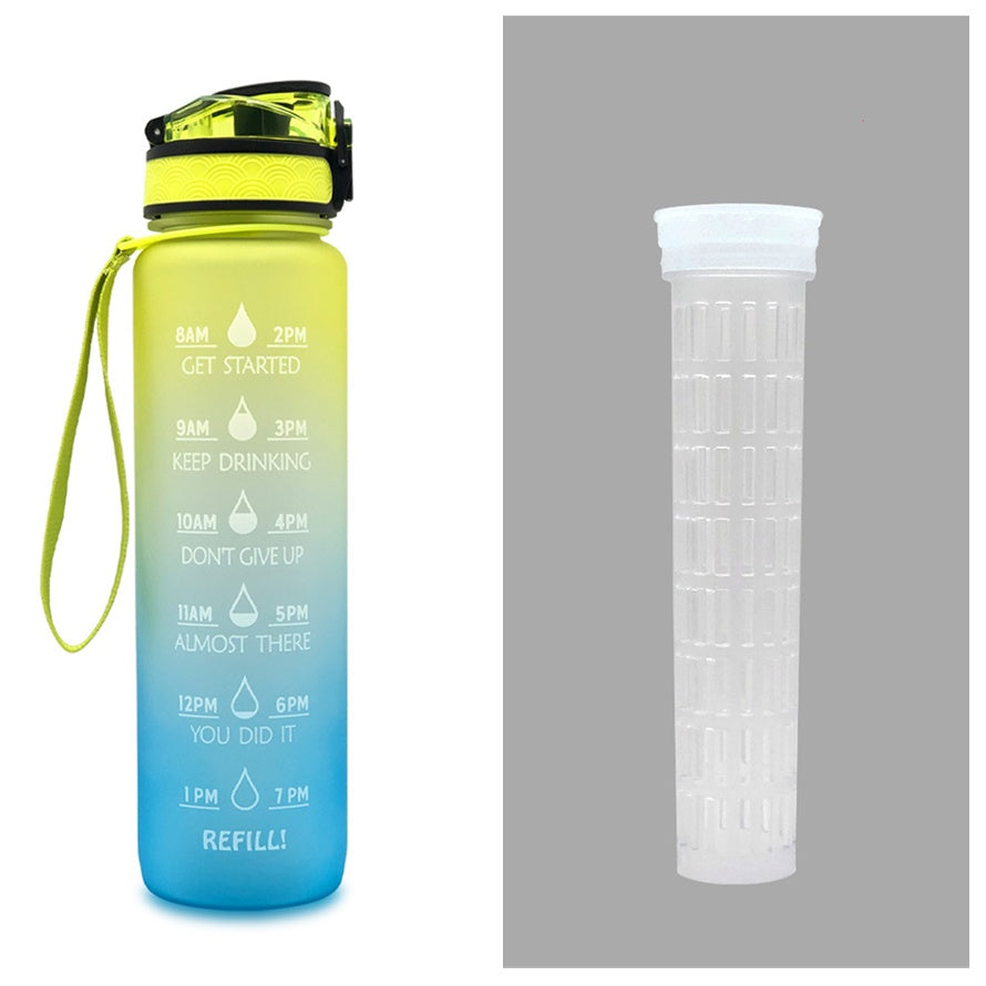0.3 gal Tritan Water Bottle Time Marker Motivational Leakproof Cycling Bottle