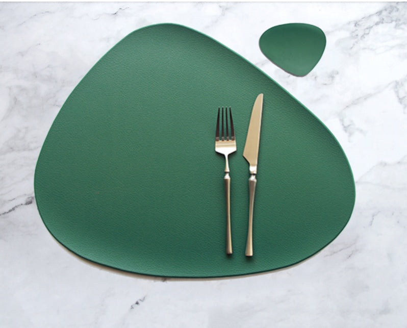 Leather Heat Insulation Placemat Home Dining Decor