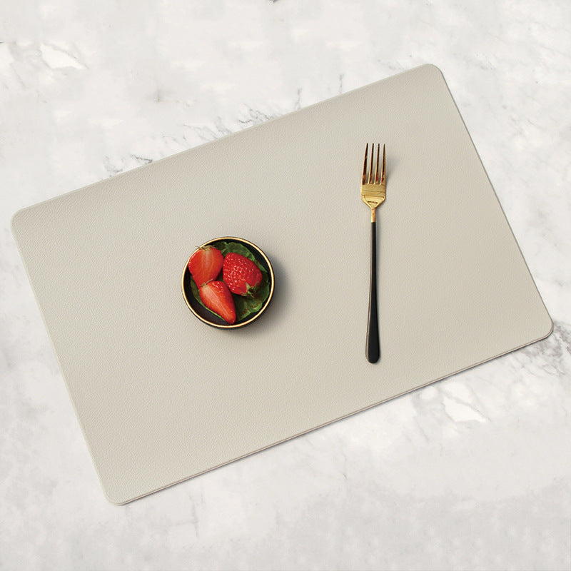 Imitation Leather Heat Insulation Placemats Western Dining Set