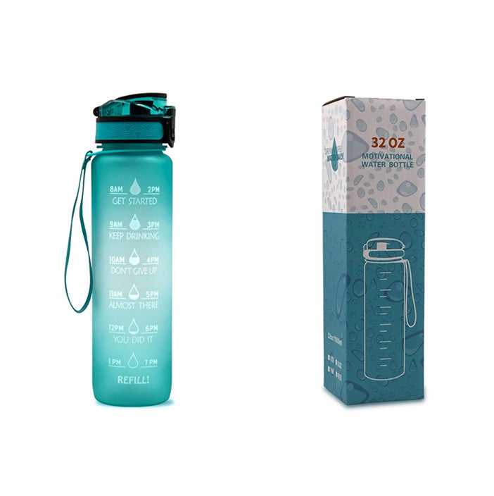 0.3 gal Tritan Water Bottle Time Marker Motivational Leakproof Cycling Bottle