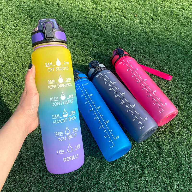 0.3 gal Tritan Water Bottle Time Marker Motivational Leakproof Cycling Bottle