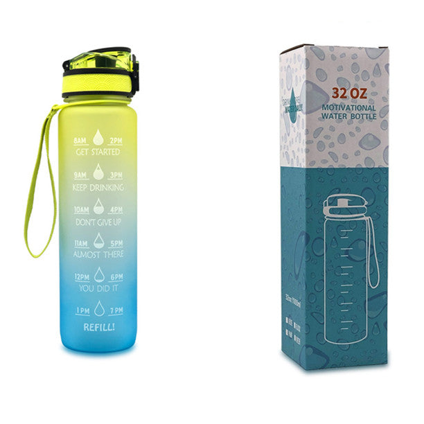0.3 gal Tritan Water Bottle Time Marker Motivational Leakproof Cycling Bottle