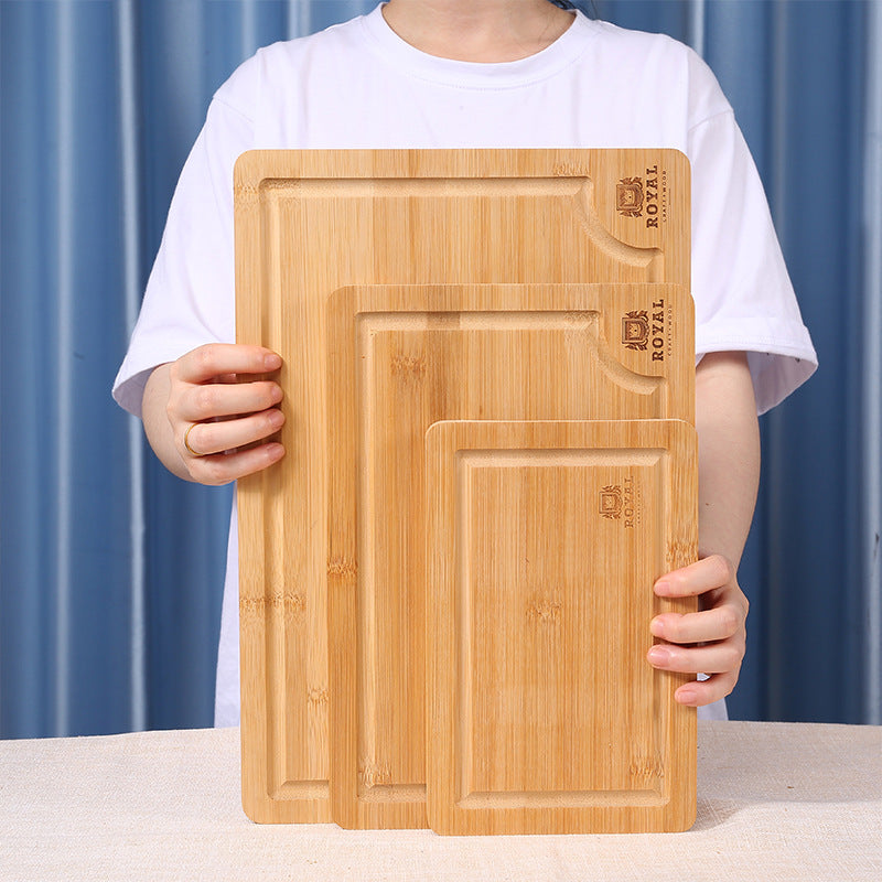 Bamboo Kitchen Cutting Board Set With Juice Groove