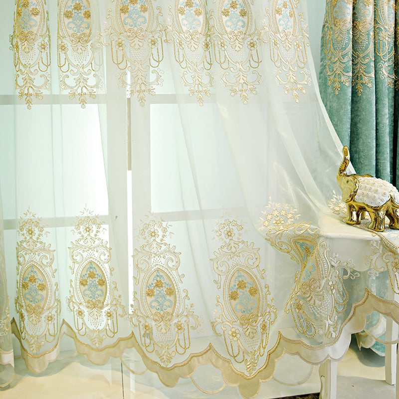 Green Full Blackout Curtains For Bedroom Window Drapes