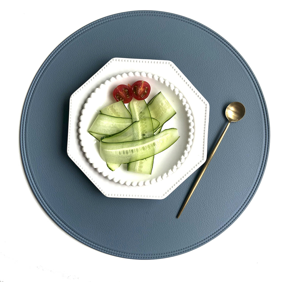 Imitation Leather Heat Insulation Placemats Western Dining Set