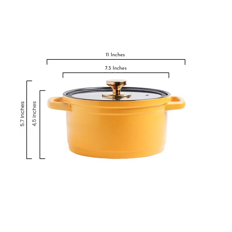 Nordic Ceramic Large Capacity Stock Pot For Cooking