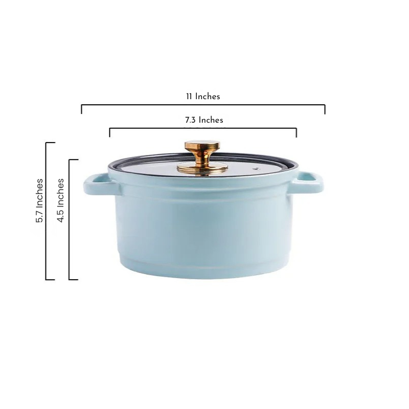 Nordic Ceramic Large Capacity Stock Pot For Cooking