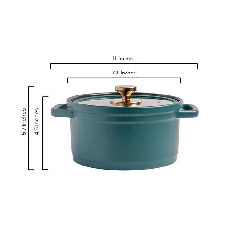 Nordic Ceramic Large Capacity Stock Pot For Cooking