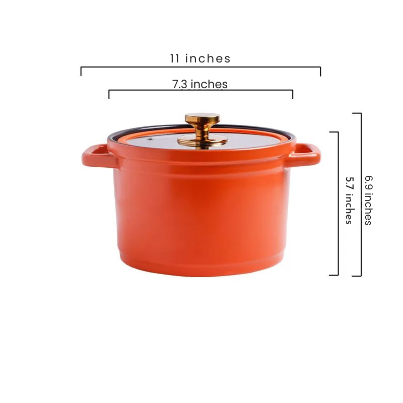 Nordic Ceramic Large Capacity Stock Pot For Cooking