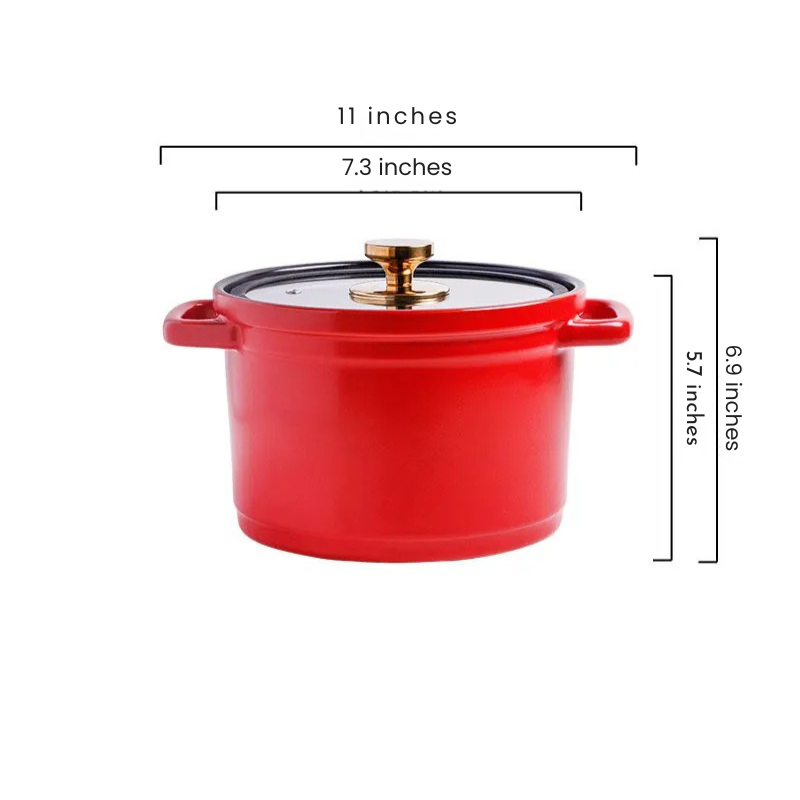 Nordic Ceramic Large Capacity Stock Pot For Cooking