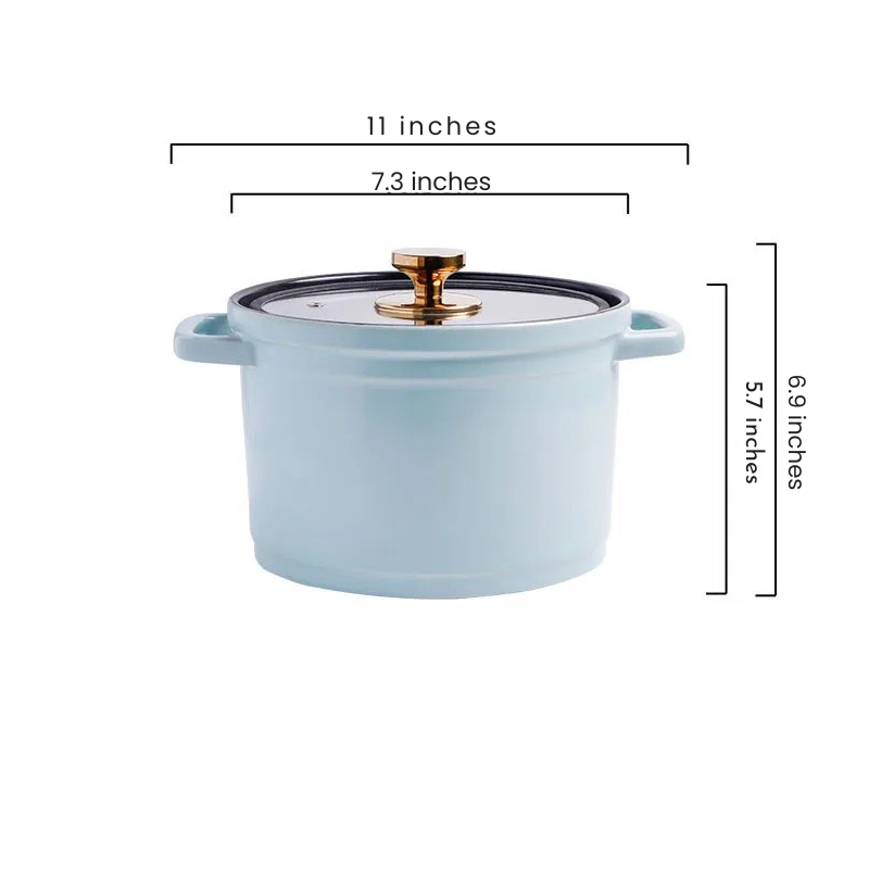 Nordic Ceramic Large Capacity Stock Pot For Cooking