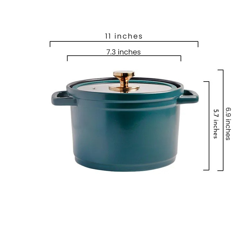 Nordic Ceramic Large Capacity Stock Pot For Cooking