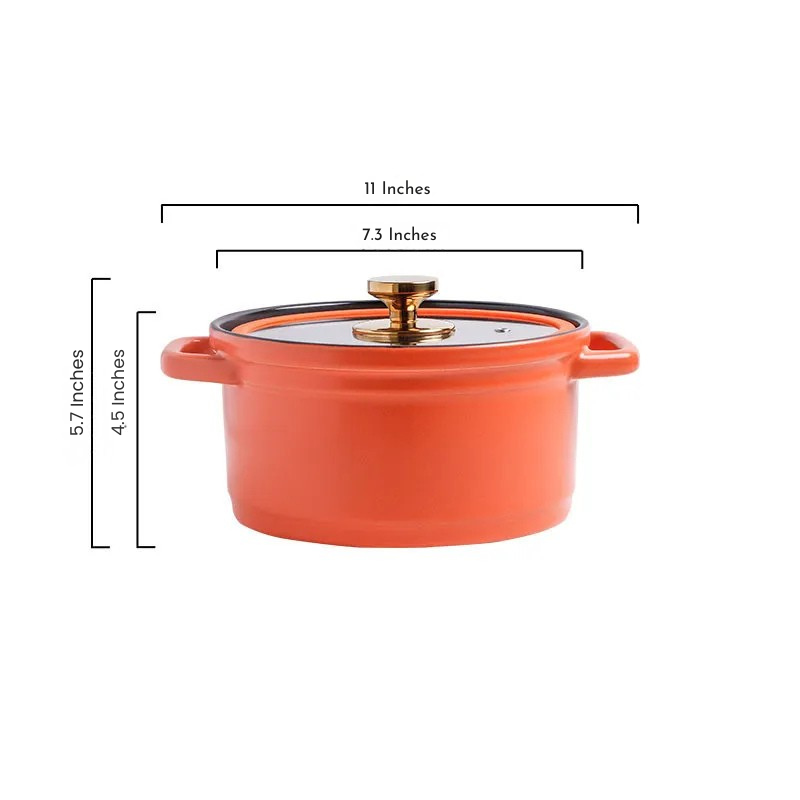 Nordic Ceramic Large Capacity Stock Pot For Cooking